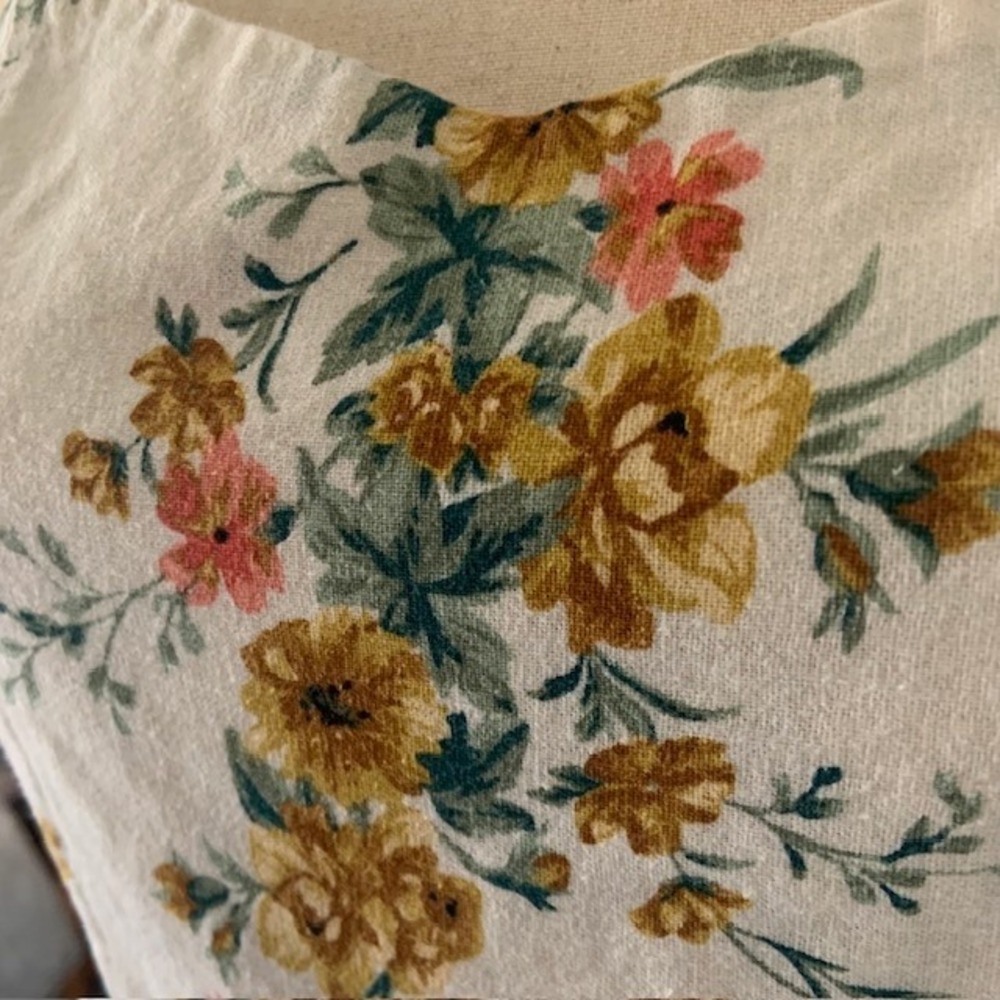 Old Navy Floral Country Cowgirl Dress M Western Prairie Linen‎ Rayon Boho EUC - Picture 5 of 12